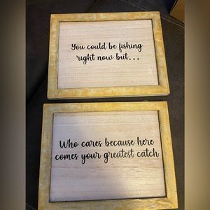 Fishing wedding signs